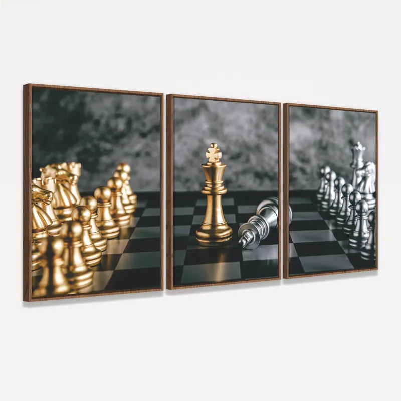 Quadro Trio Golden Chess