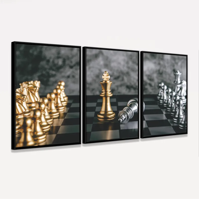 Quadro Trio Golden Chess