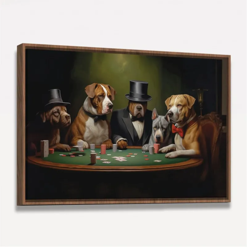 Quadro Cachorros Jogando Poker Game