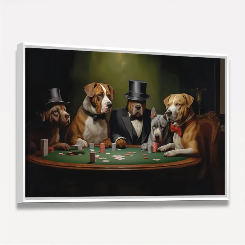 Quadro Cachorros Jogando Poker Game