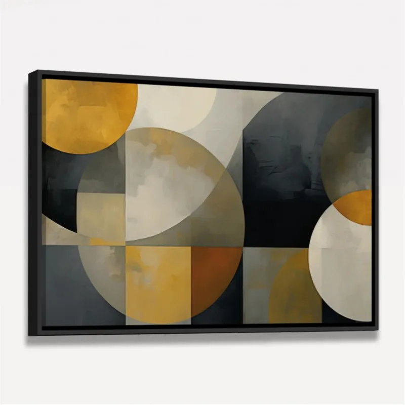 Quadro Decorativo Abstrato Pinceladas em Formas 