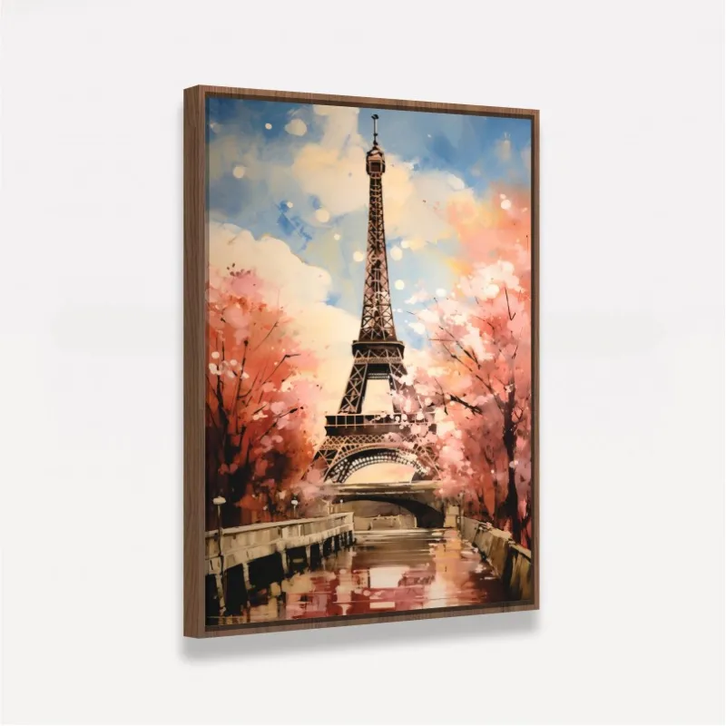 Quadro Torre Eiffel - França Impressionismo Pinceladas Soltas  