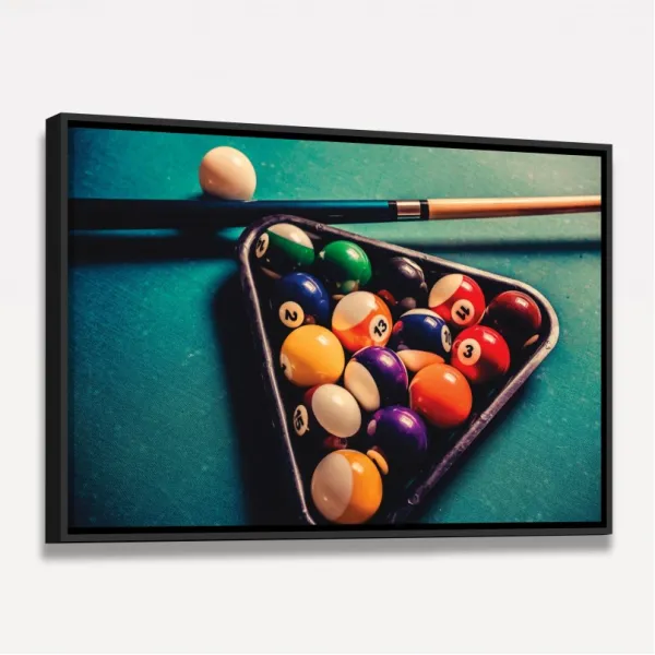 Quadro Decorativo Bolas de Bilhar Sinuca