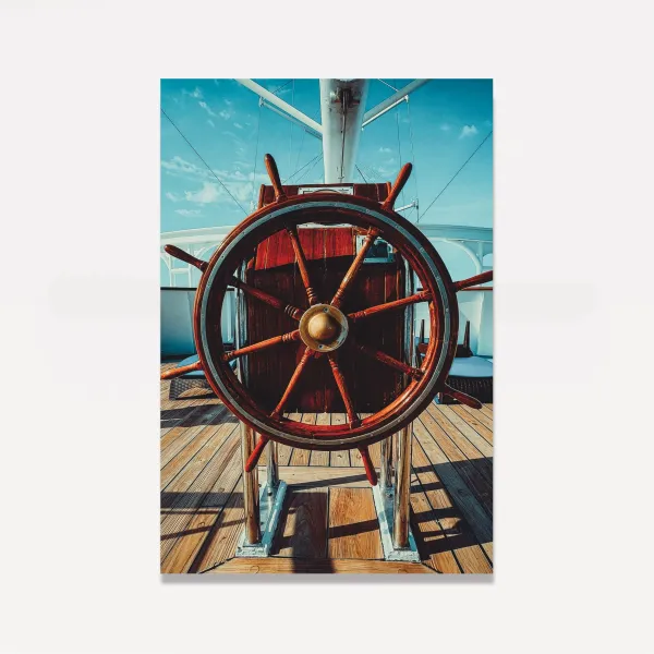 Quadro decorativo Leme de Barco a Luz do Dia