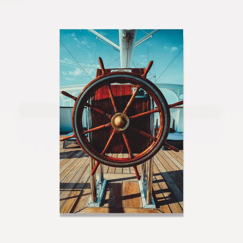 Quadro decorativo Leme de Barco a Luz do Dia