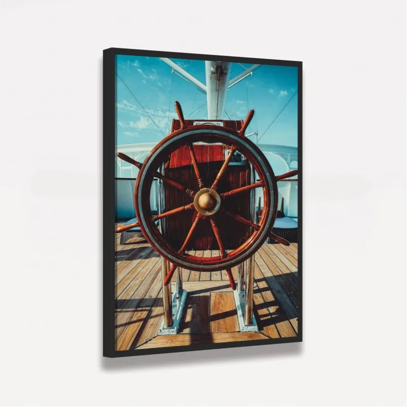 Quadro decorativo Leme de Barco a Luz do Dia