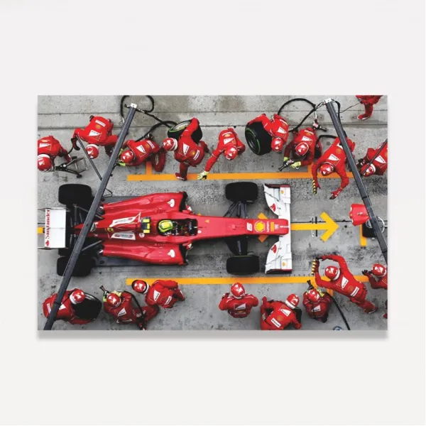 Quadro Pit Stop Carro Ferrari F1