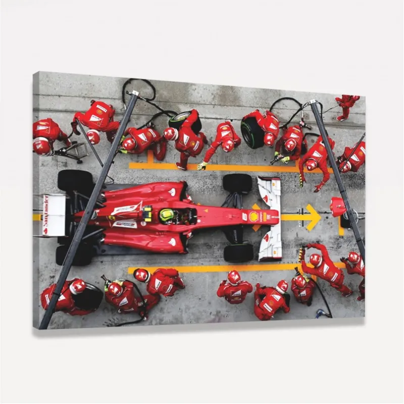 Quadro Pit Stop Carro Ferrari F1