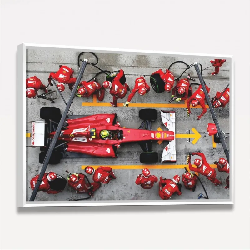 Quadro Pit Stop Carro Ferrari F1