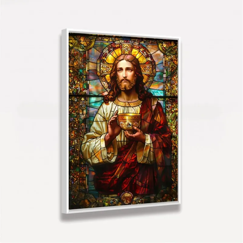 Quadro Vitral Jesus Cristo Cálice