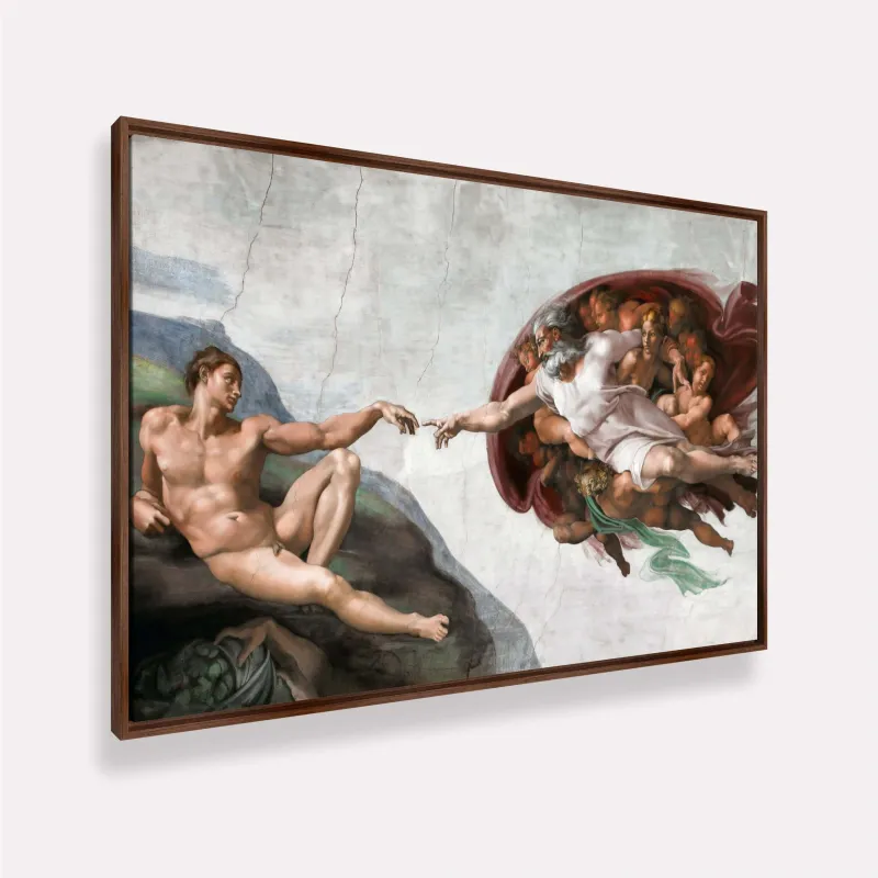 Quadro A Criação de Adão de Michelangelo Releitura