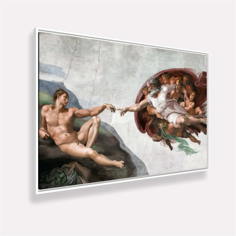 Quadro A Criação de Adão de Michelangelo Releitura