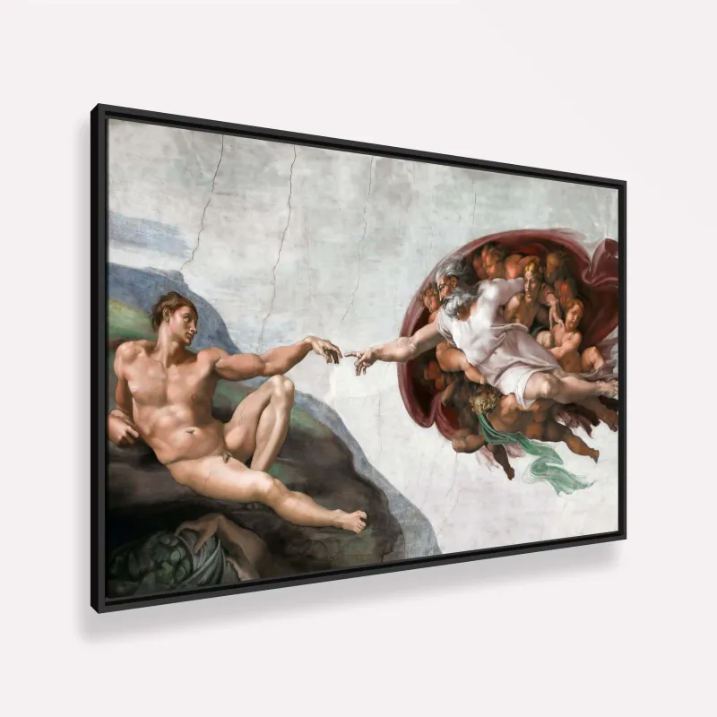 Quadro A Criação de Adão de Michelangelo Releitura