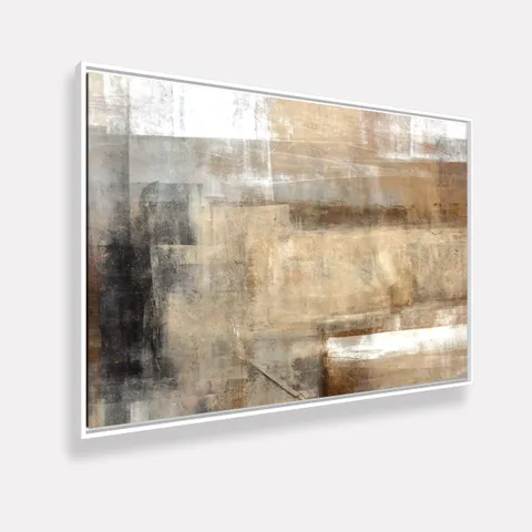 Quadro Abstrato Moderno Pinceladas Retas