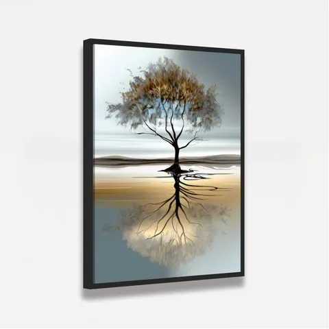 Quadro Abstrato Árvore Reflexo da Vida - Arte Exclusiva