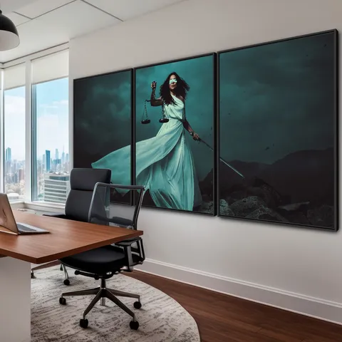 Quadro Advocacia Têmis Protetora dos Direitos