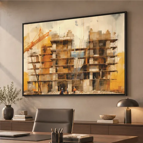 Quadro Engenharia Construção em Andamento