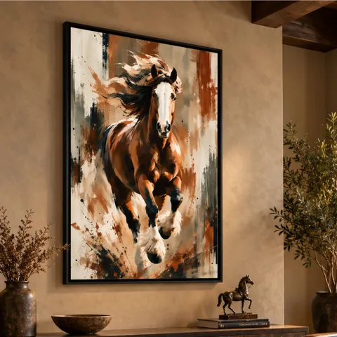 Quadro Cavalo Espírito Indomável Arte Abstrata