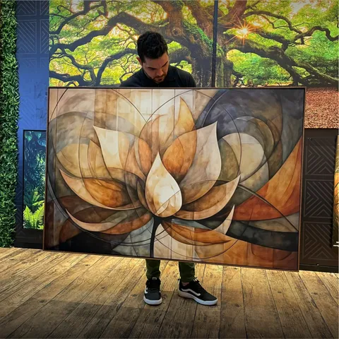 Quadro Harmonia Abstrata Florescer da Alma - Arte Exclusiva