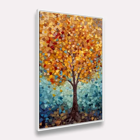 Quadro Árvore dos Sonhos Abstrato em Mosaico Colorido
