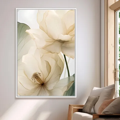 Quadro Florescer Delicado do Hibisco em Arte