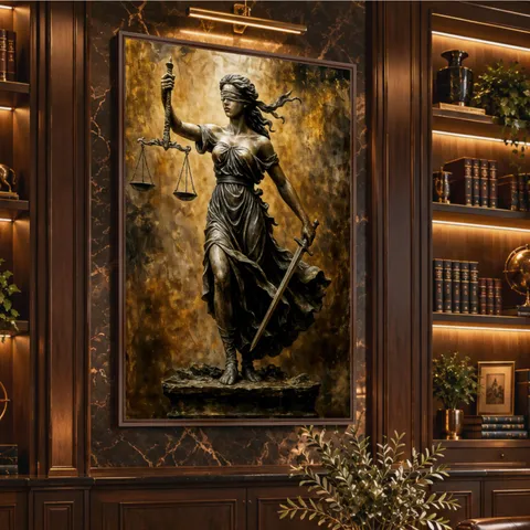 Quadro Deusa Grega Têmis a Guardiã da Justiça e Verdade