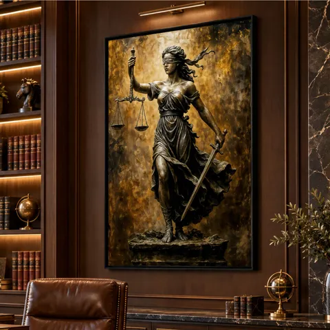 Quadro Deusa Grega Têmis a Guardiã da Justiça e Verdade