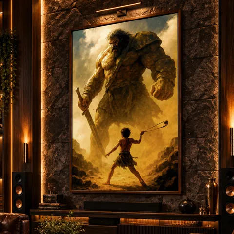 Quadro Davi contra Golias – Vença o Seu Gigante