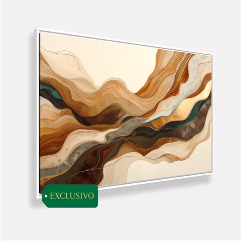 Quadro Abstrato Moderno Ondas Em Harmonia - Arte Exclusiva