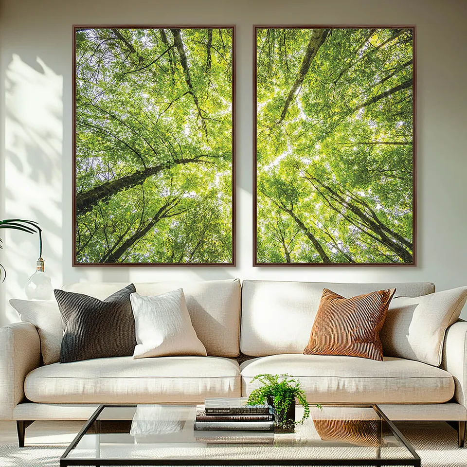 Quadro Árvores Topo de Floresta - Folhagem Verde