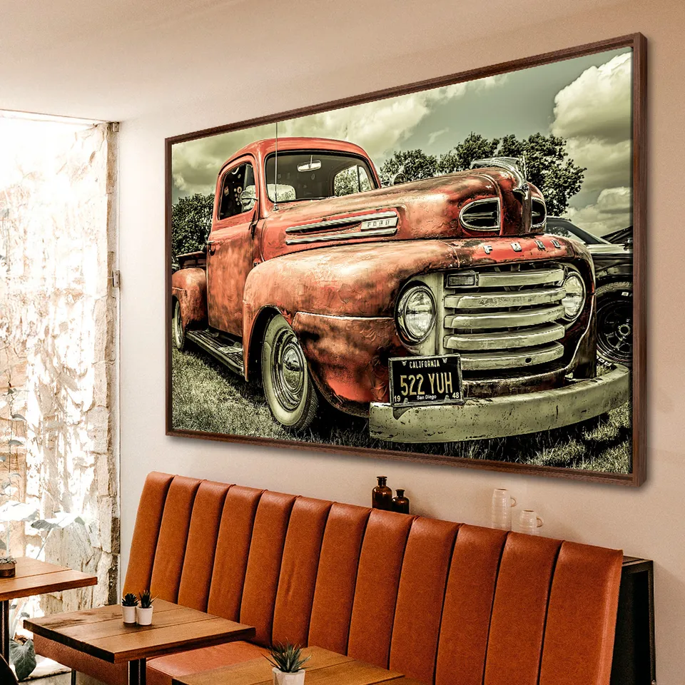 Quadro Carro Antigo - Truck Ford Vintage Quadro Carro Antigo - Truck Ford Vintage