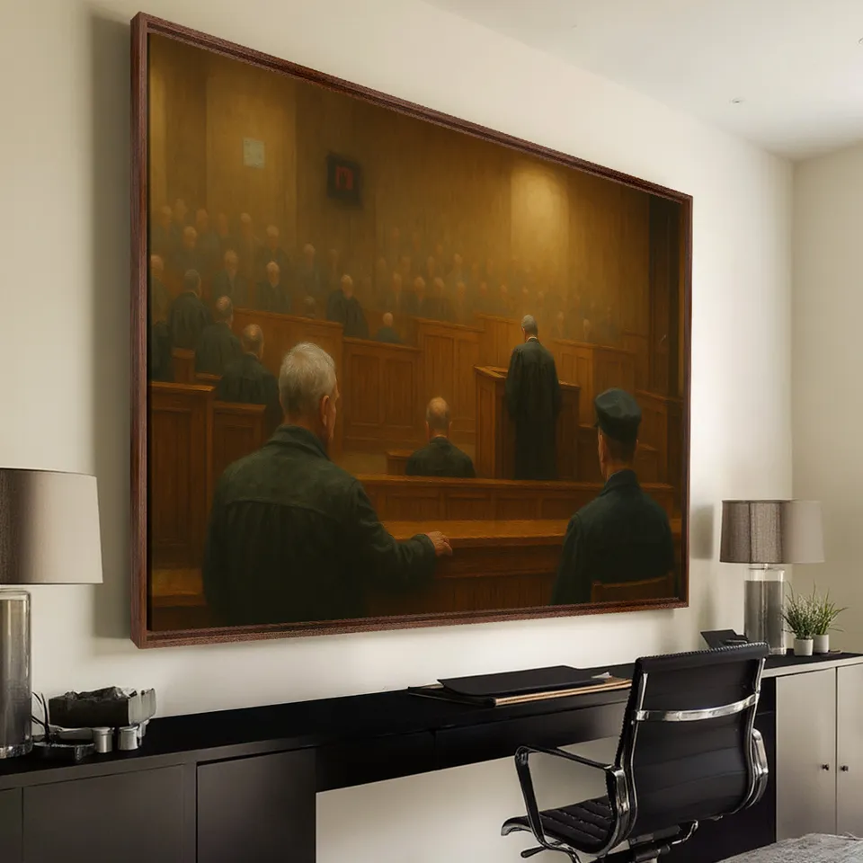 Quadro Advocacia Tribunal Poder do Juiz - Arte Exclusiva