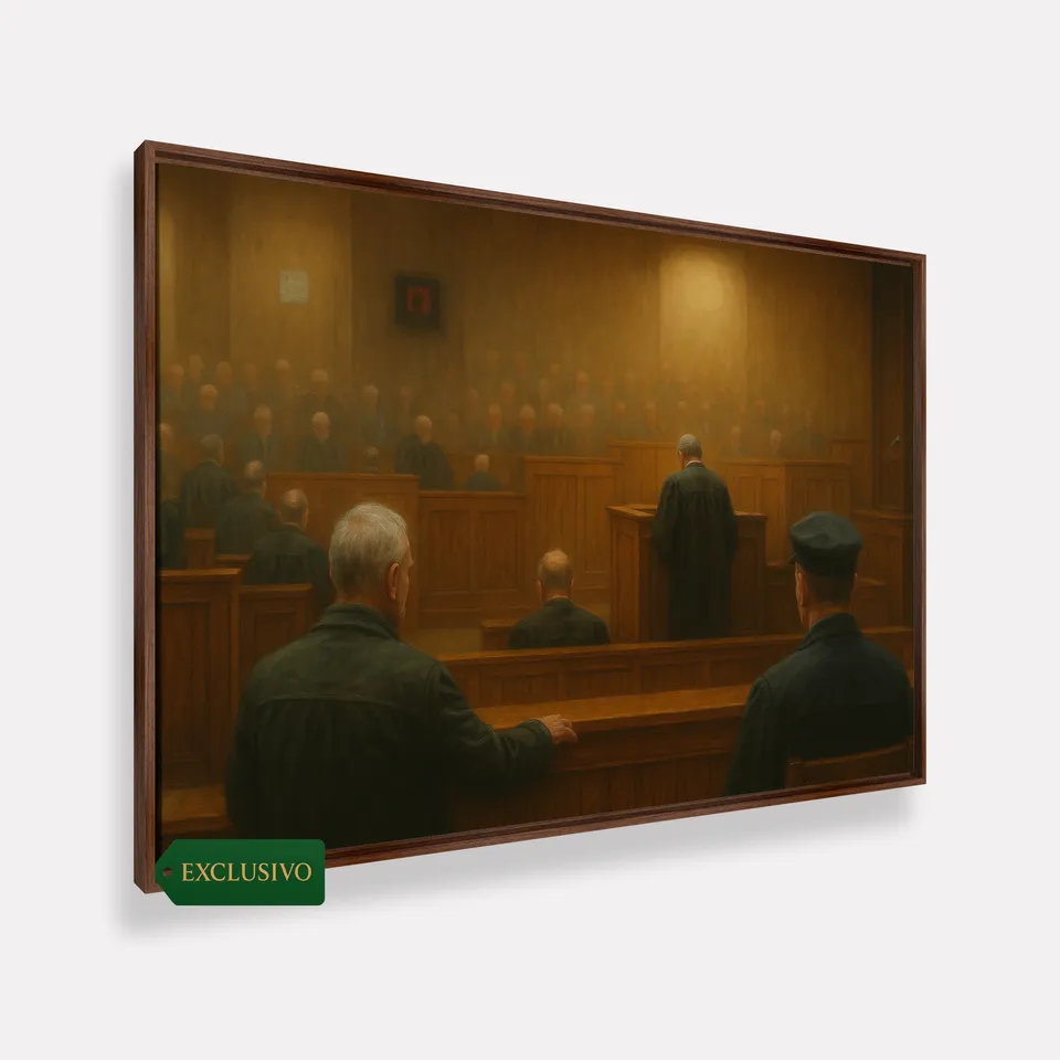 Quadro Advocacia Tribunal Poder do Juiz - Arte Exclusiva