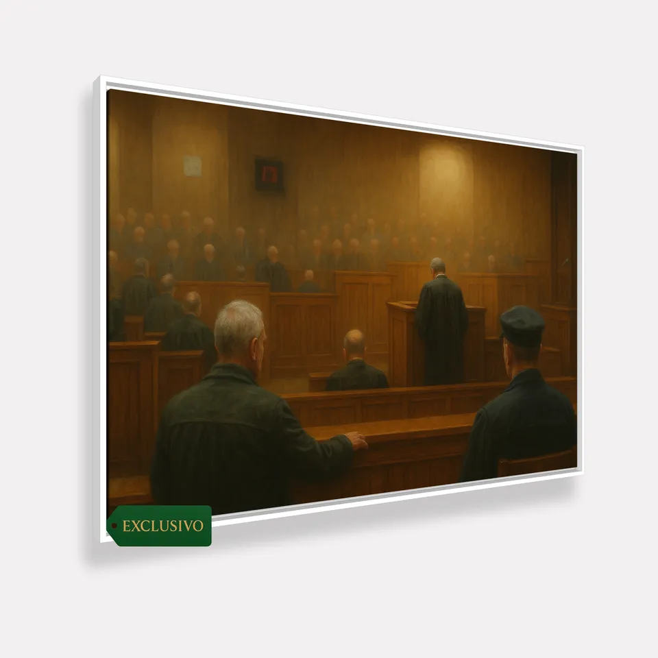 Quadro Advocacia Tribunal Poder do Juiz - Arte Exclusiva