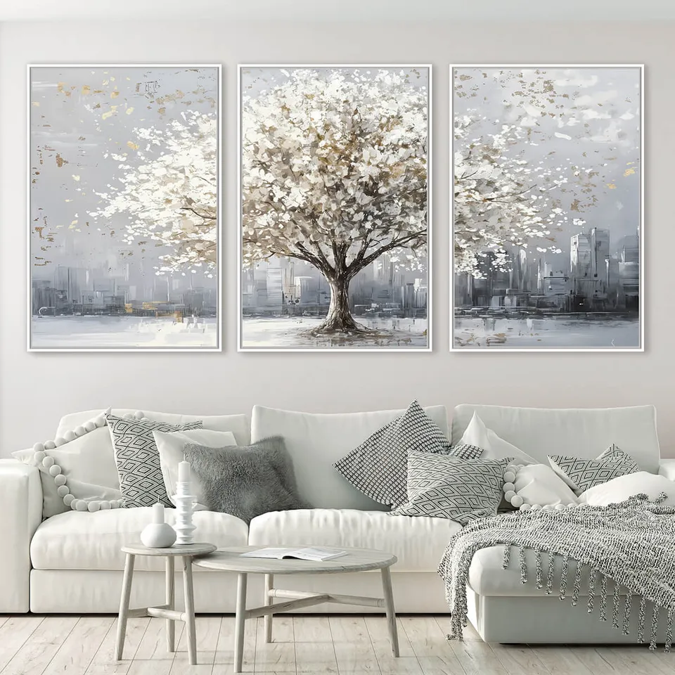 Quadro Abstrato Árvore da Serenidade Urbana - Arte Exclusiva