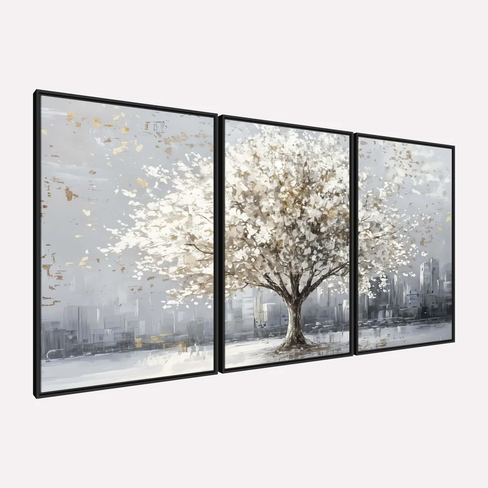 Quadro Abstrato Árvore da Serenidade Urbana - Arte Exclusiva