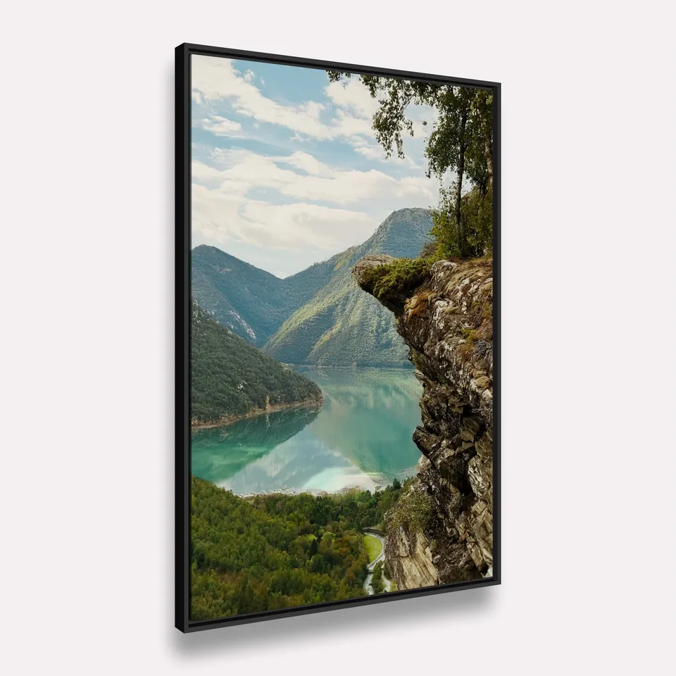 Quadro Alto da Natureza Paisagem Montanha no Lago Quadro Alto da Natureza Paisagem Montanha no Lago