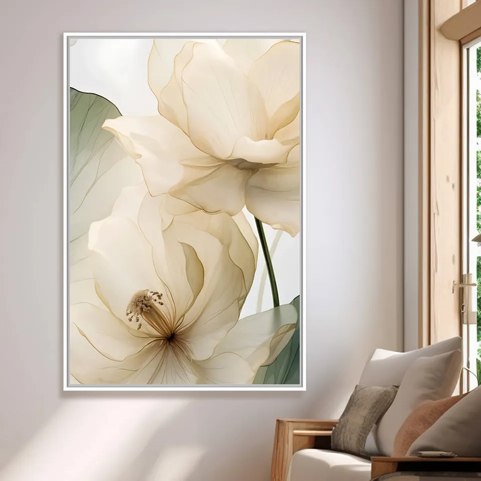 Quadro Florescer Delicado do Hibisco em Arte