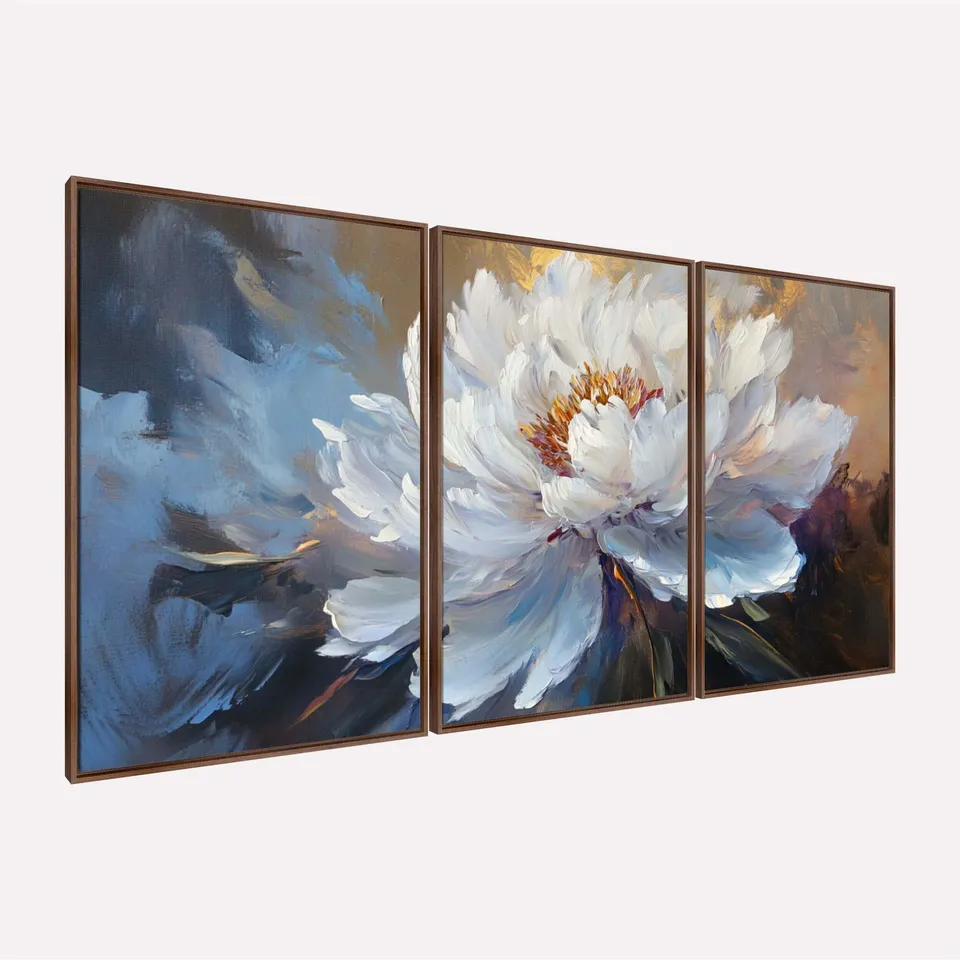 Quadro Flor Peônia Majestosa Harmonia de Cores - Arte Exclusiva