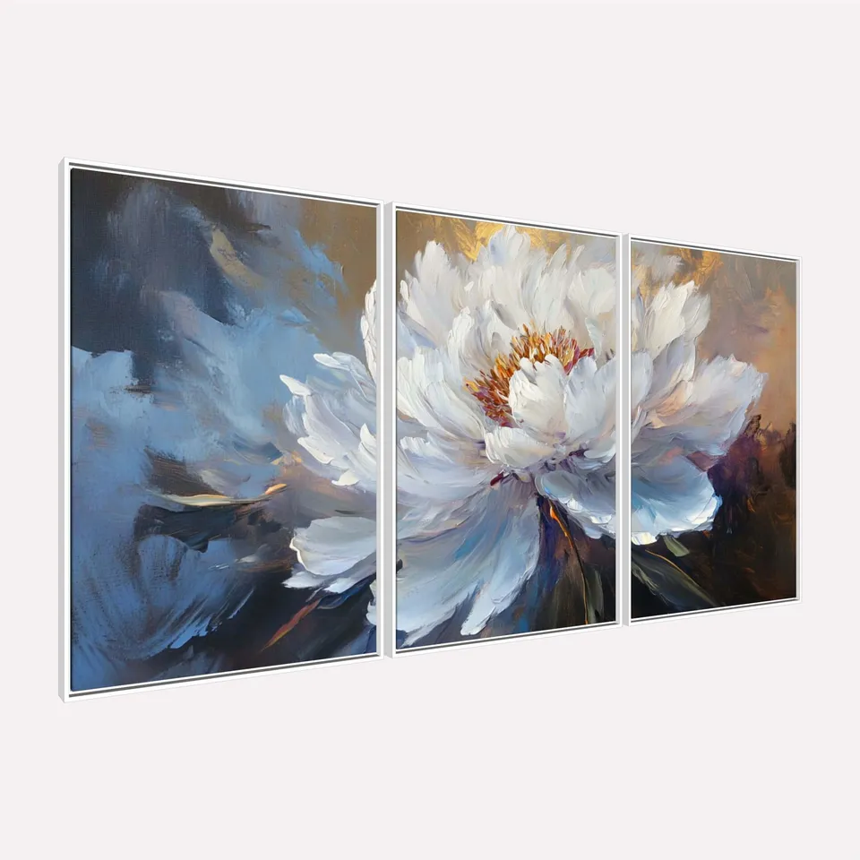 Quadro Flor Peônia Majestosa Harmonia de Cores - Arte Exclusiva