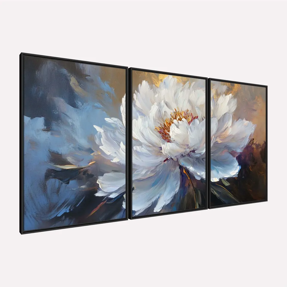 Quadro Flor Peônia Majestosa Harmonia de Cores - Arte Exclusiva