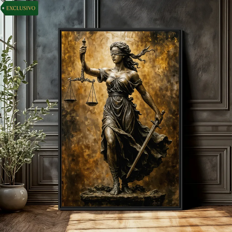 Quadro Deusa Grega Têmis a Guardiã da Justiça e Verdade - Arte Exclusiva