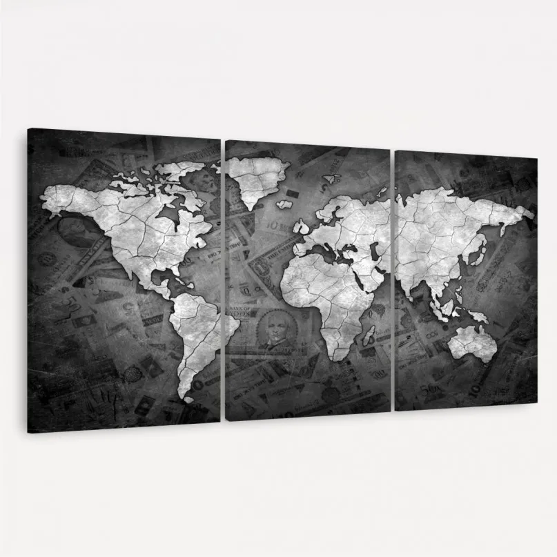 Quadro Mapa Mundi Decorativo Sea of Money Quadro Mapa Mundi Decorativo Sea of Money